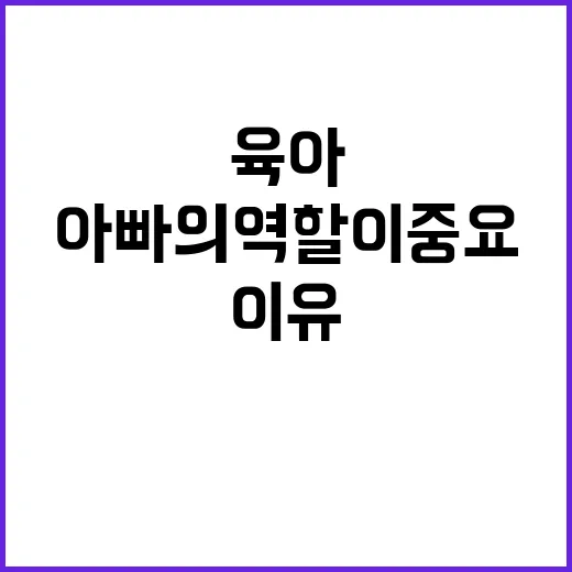 육아 지원 확대! 아빠의 역할이 중요해진 이유