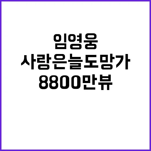 임영웅 사랑은 늘 도망가 8800만뷰 돌파!