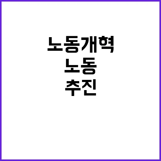 노동개혁 청년과 미래를 위한 지속적 추진!