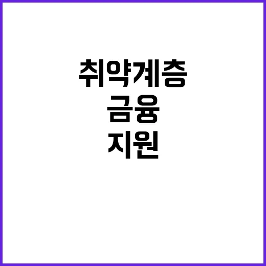 금융위 금융취약계층…