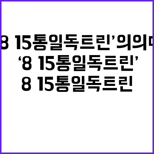 ‘8·15 통일 독…