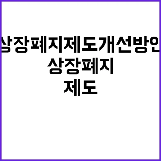 금융위 “상장폐지 …