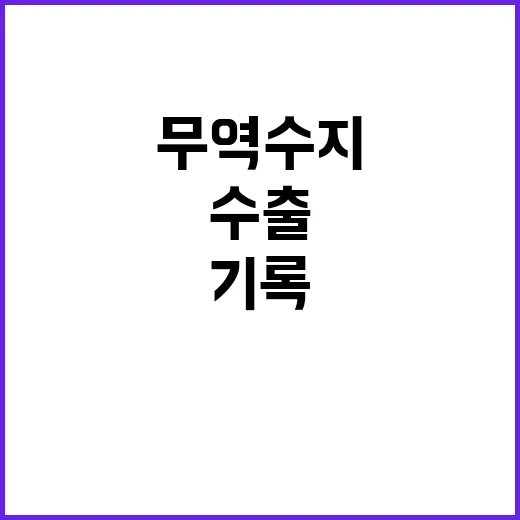 수출 2018년 이후 최대 무역수지 기록 경신!