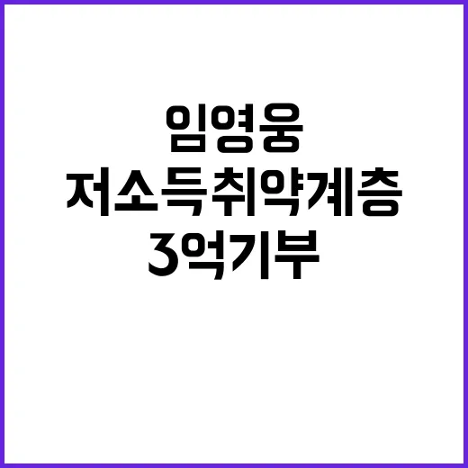 임영웅 3억 기부로…