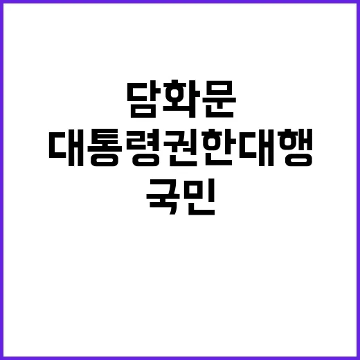 대통령 권한대행 국…