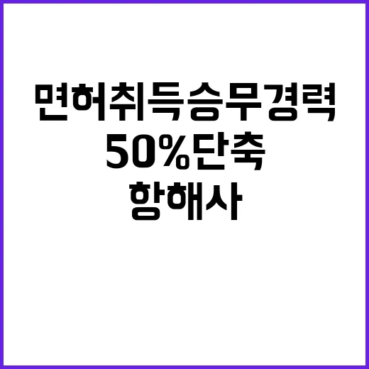 항해사 면허 취득 …