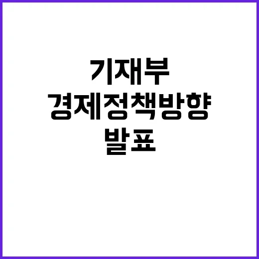 경제정책방향 미정 …