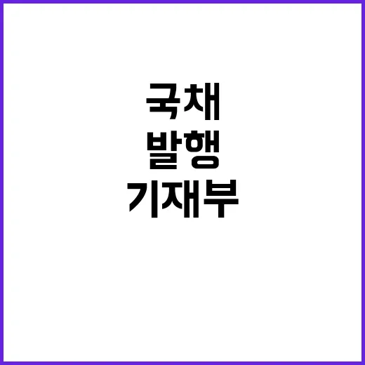 국채 발행 일정 기…