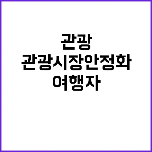 관광시장 안정화 모든 여행자의 필수 확인 사항!