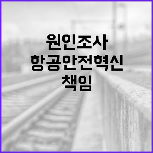 사고원인 조사 항공안전 혁신을 책임지다!