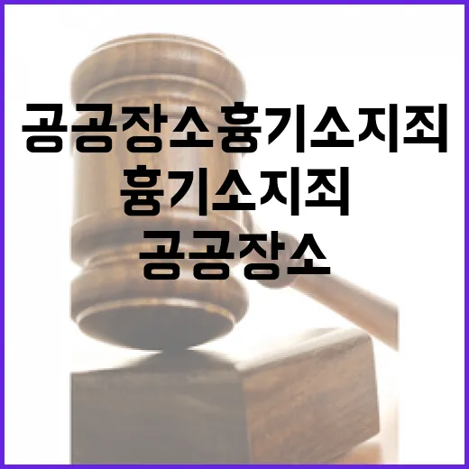 공공장소 흉기소지죄 범죄 예방의 새로운 전환