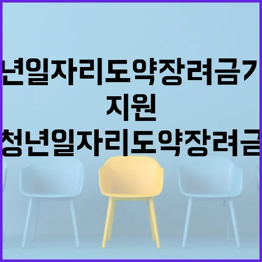 청년일자리도약장려금 기업과 청년의 희망 지원!