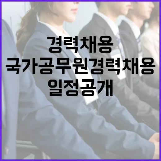 국가공무원 경력채용…