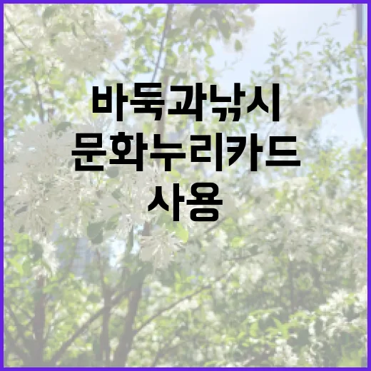 문화누리카드 지원 바둑과 낚시 사용 가능!