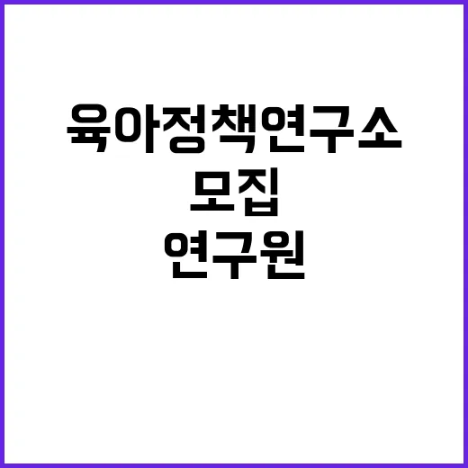 [제2024-15호] 육아정책연구소 위촉직연구원 채용