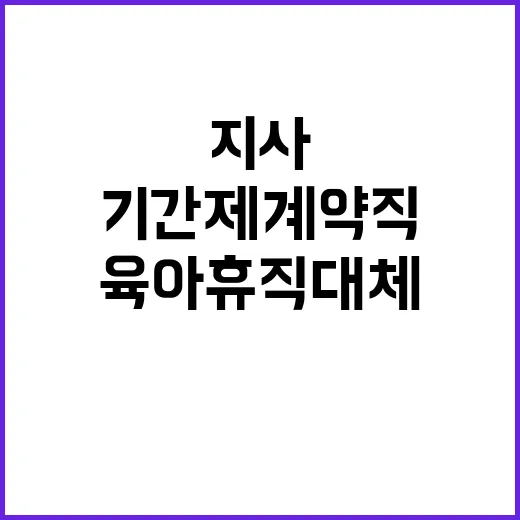 광주전남지사 기간제계약직(육아휴직 대체인력) 채용 공고