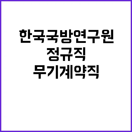 한국국방연구원 2024년도 정기 2차 채용공고