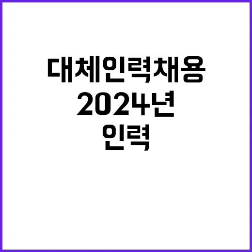 2024년 대체인력(일반사무) 공개채용 공고(보훈 제한경쟁)