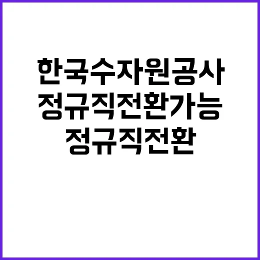 한국수자원공사 비정…