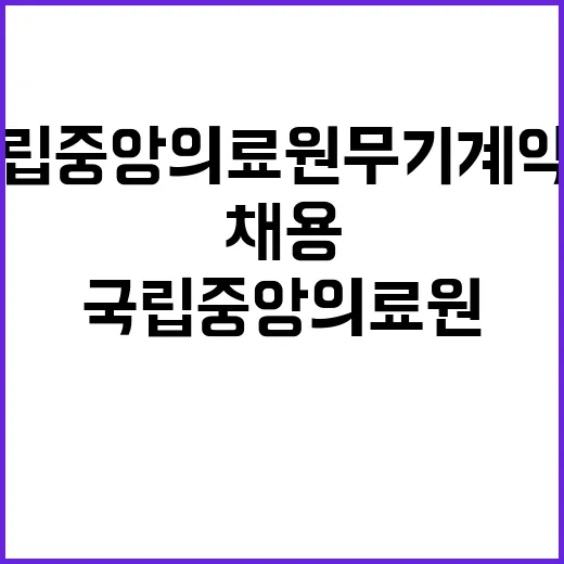 무기계약직 약무보조(약제실)채용 공고