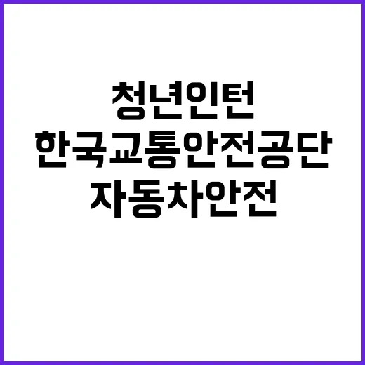 한국교통안전공단 자동차안전연구원 결함조사본부 리콜센터 청년인턴 채용공고(통합3차)