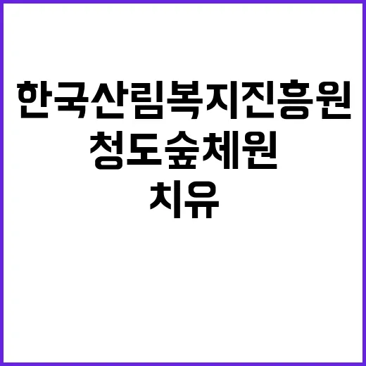 한국산림복지진흥원 …