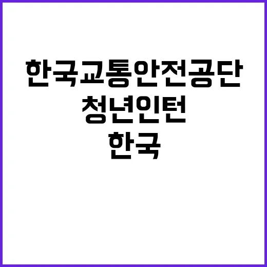 한국교통안전공단 경기남부본부 청년인턴 채용 공고