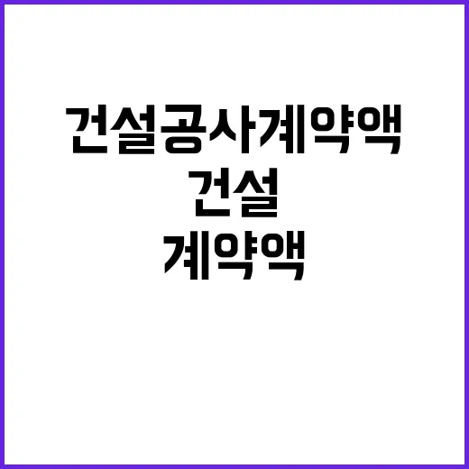 건설공사 계약액 60조 6000억 원 기록!