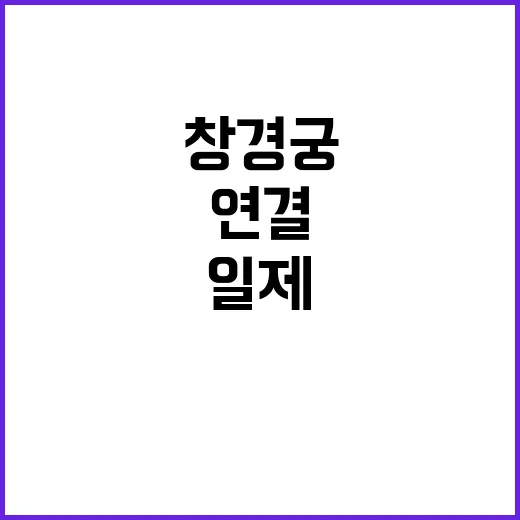 창경궁 연결 일제의 갈라놓음 해소하다!