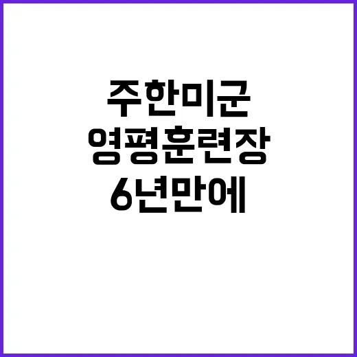 영평훈련장 사격훈련 주한미군 6년 만에 복귀!