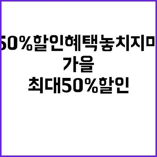 가을 여행 최대 50% 할인 혜택 놓치지 마세요!