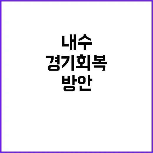 경기 회복 내수 방…