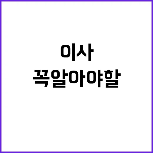 이사 방법 꼭 알아…