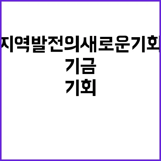 기금 증가 지역 발…