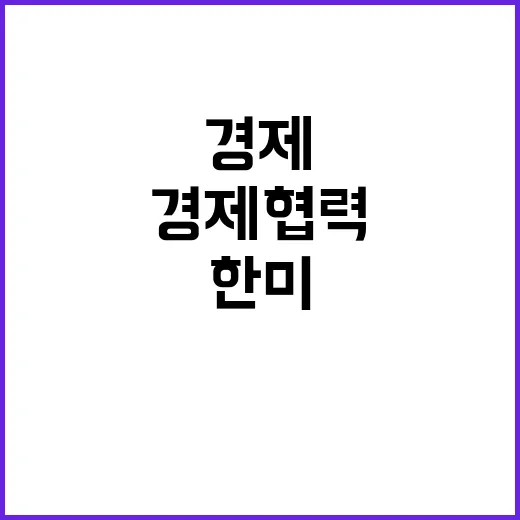 경제협력 한미 관계…