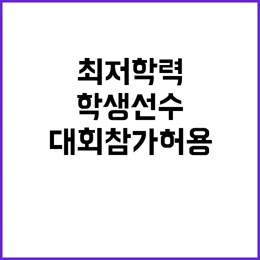 최저학력 미달 학생…