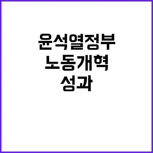 노동개혁 성과 윤석…