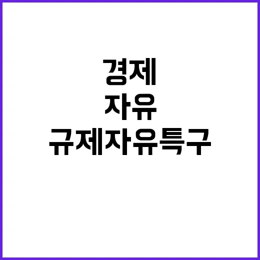 규제자유특구 경제성…