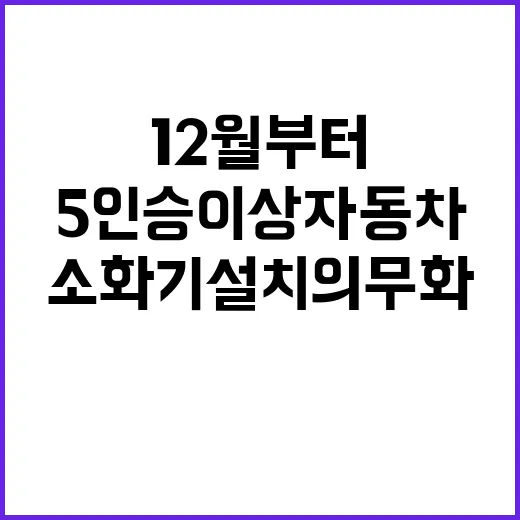 소화기 설치 의무화…