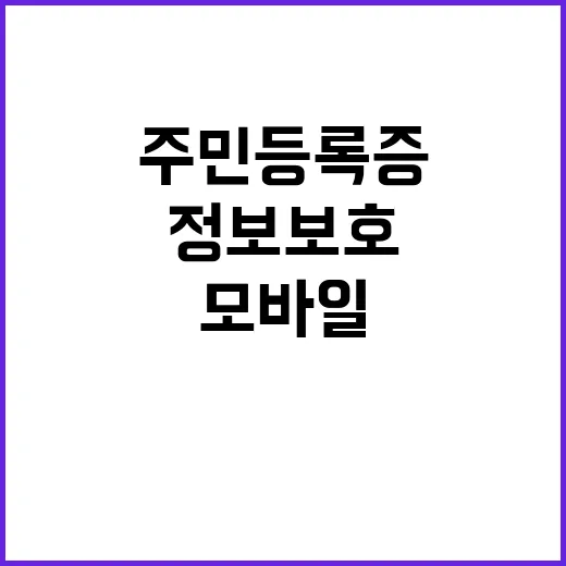 모바일 주민등록증 당신의 소중한 정보 보호!