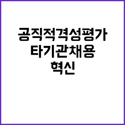 공직적격성평가 타기관 채용 혁신의 시작!