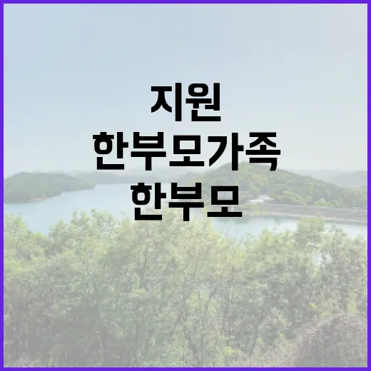 한부모가족 지원 예산 증가…이유와 혜택 공개!