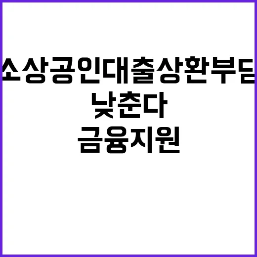 소상공인 대출 상환…