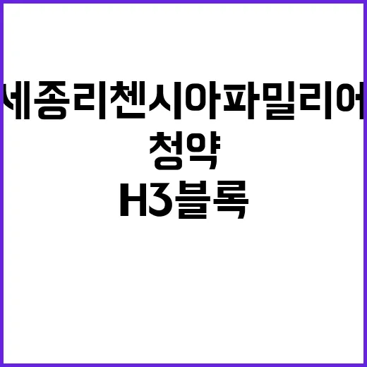 세종 리첸시아 파밀…