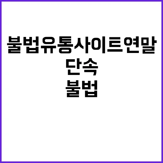 불법유통 사이트 연…