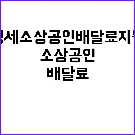 영세 소상공인 배달…