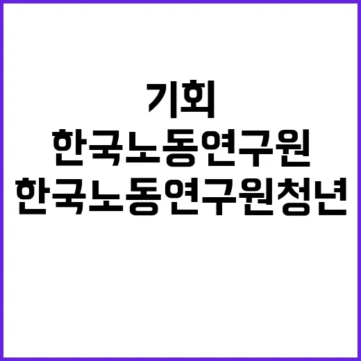 한국노동연구원 청년…