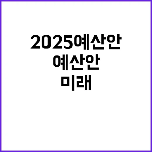 2025 예산안 미…