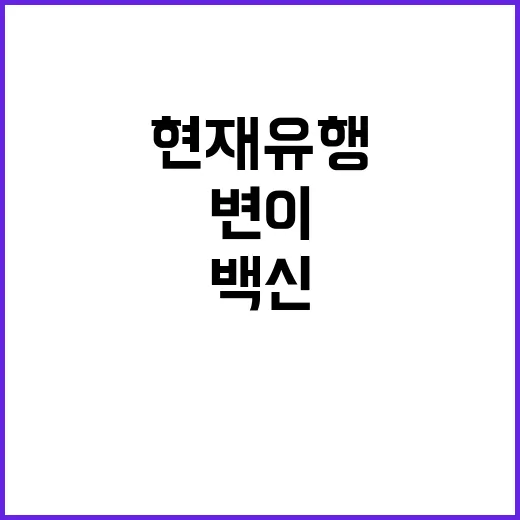 “백신 현재 유행변…