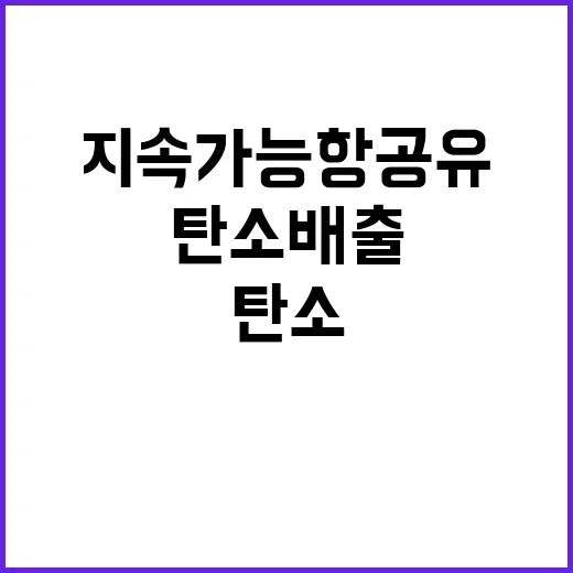 지속가능항공유 하늘…